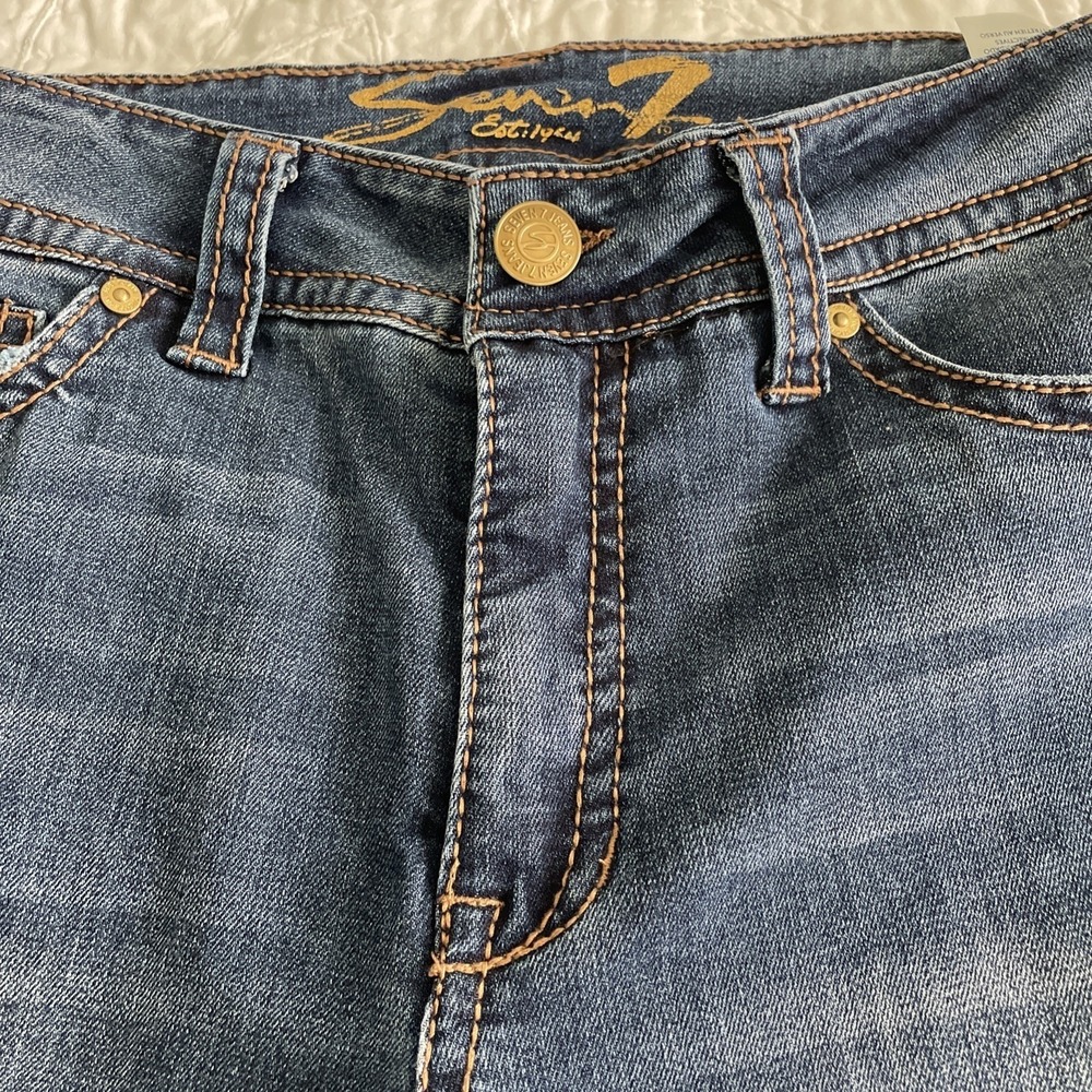 Seven Jeans Starlette‎ Mid Rise Skinny Crop Jeans Size 14 NWOT